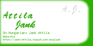 attila jank business card